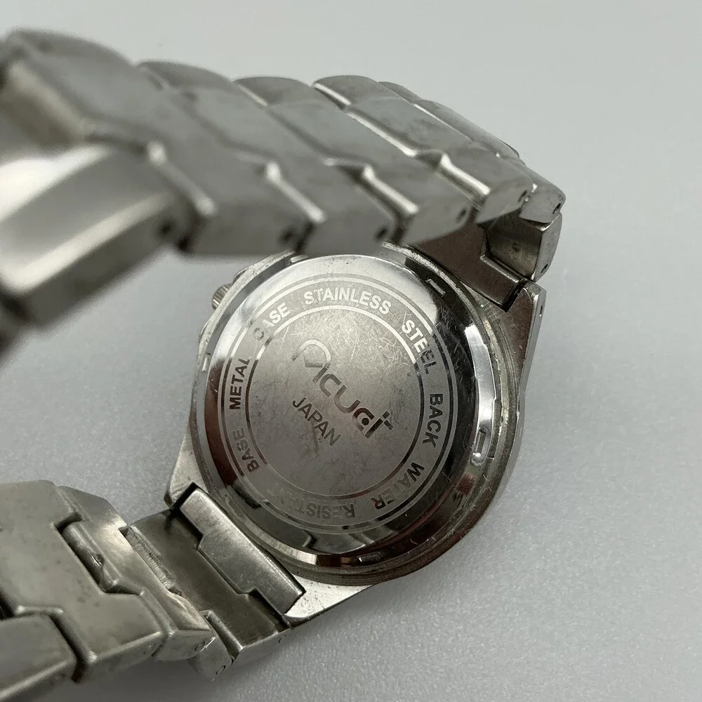 Acuet Unisex Watch 38mm Purple Dial Stainless Bracelet Quartz Water Resistant
